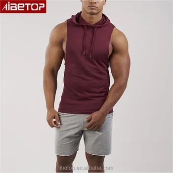 sleeveless muscle hoodie