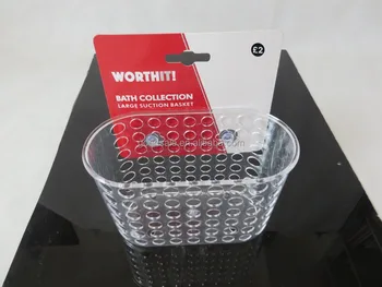 Bathroom Shower Caddy Plastic Hanging Basket With Suction Cup Bathroom Shower Caddy Plastic Hanging