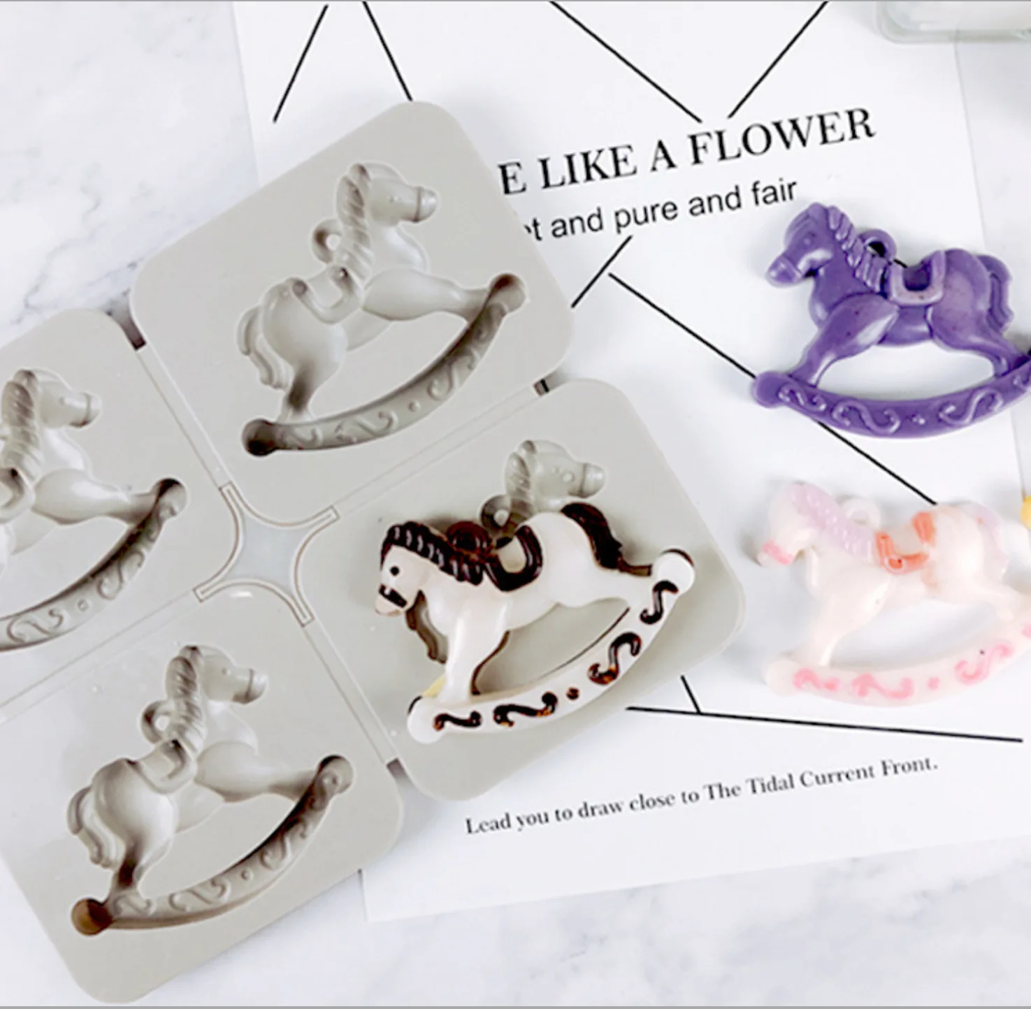 2019 New Arrival Horse Shaped Candle Wax Silicone Mold Merrygoround