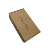 Print logo customized shipping brown foldable packing boxes cardboard for clothes