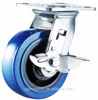 Heavy duty 5 inch PU Swivel Side breaking caster wheel