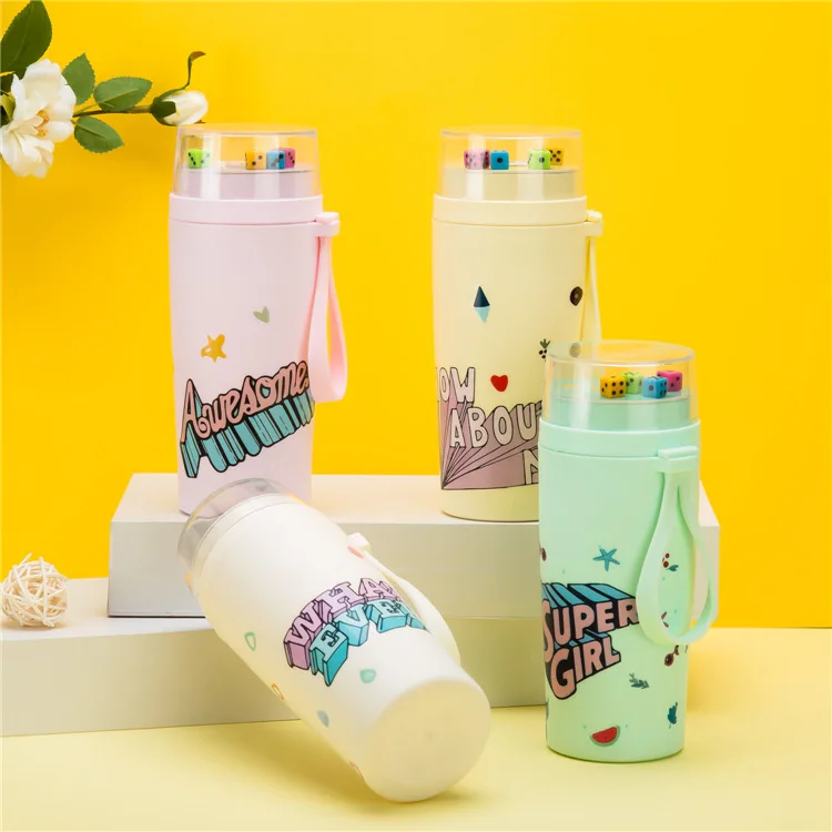 Creative Design Double Wall Glass Bottle For Kids, School Water Bottle Wholesaler