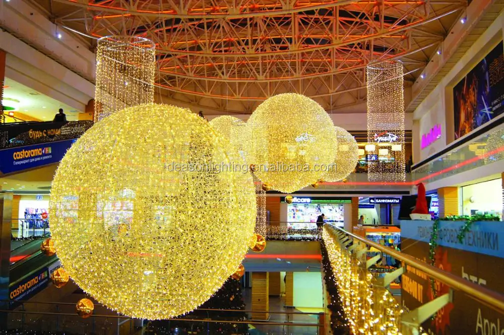 Shopping Mall Hanging Christmas Light Ball Atrium Decoration Buy