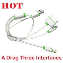 Universal Portable USB 3 in 1 Charge Cable Multi Charger Cable for HTC Samsung Sony Xiaomi Huawei iphone 4 4s 5 5s 6