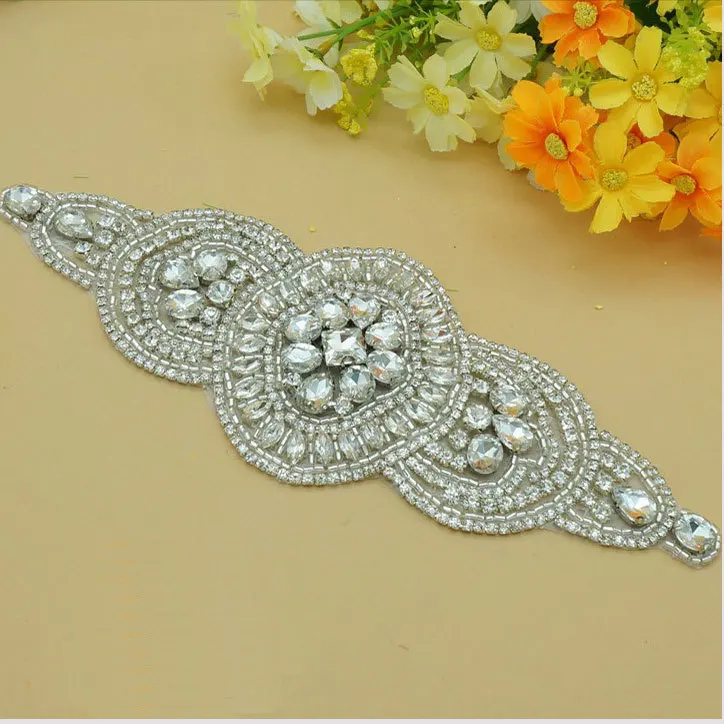 Bead Rhinestone Crystal Embellishments For Prom Wedding Dresses And