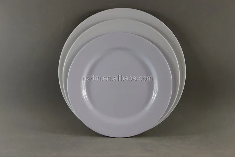 7/8/9/10/11/12/14 Inch Melamine Plates White Can Print Customer Design