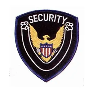 EAGLE CENTER SECURITY Guard Officer Shoulder Patch Badge Insignia Emblem Blue Border (2 INCLUDED, PAIR !)