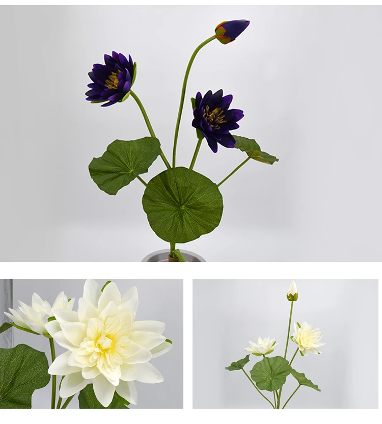 Artificial Lotus Flowers Stem Realtouch Water Lily Home Wedding Party