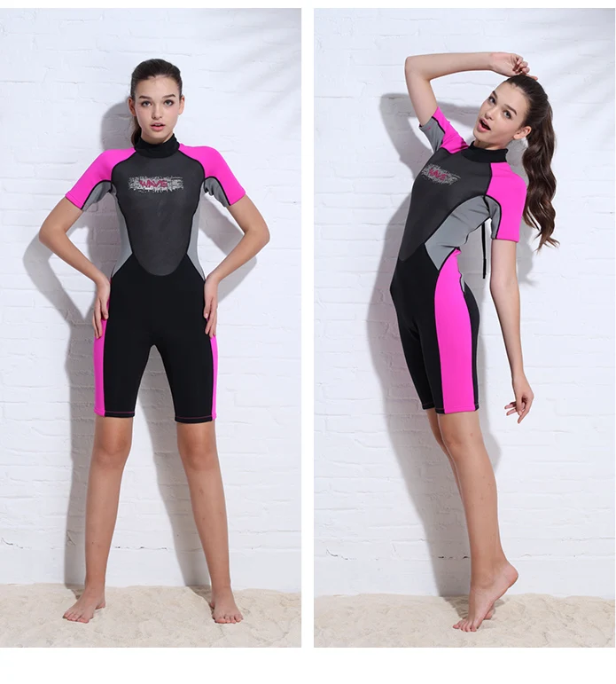 Women Short Sleeve Diving Neoprene Suit Customize Fat Lady Diving ...