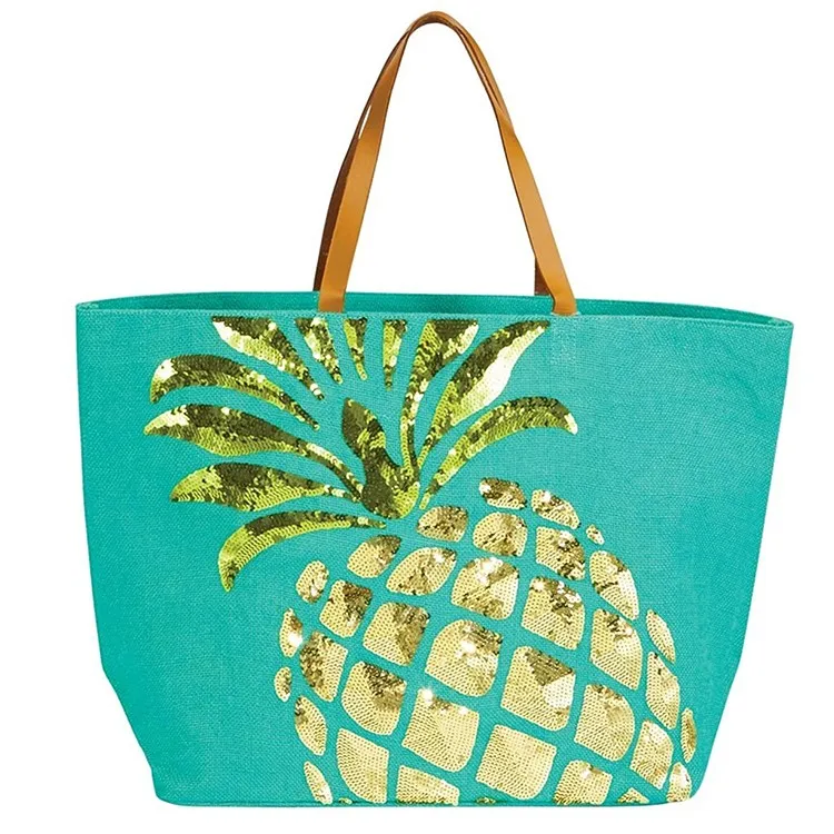 sequin beach tote