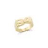 Inspire jewelry Bold Double Number Ring 18K Gold Plated Signet Year Ring Birthday Date Number Personalized Stainless Steel Ring