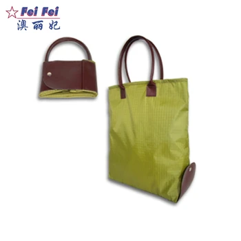 Small Reusable Nylon Zip Top Up Black Per Pocket Foldable Tote Small Reusable Nylon Zip Top Up Black Per Pocket Foldable Tote Bag With Snap Closure