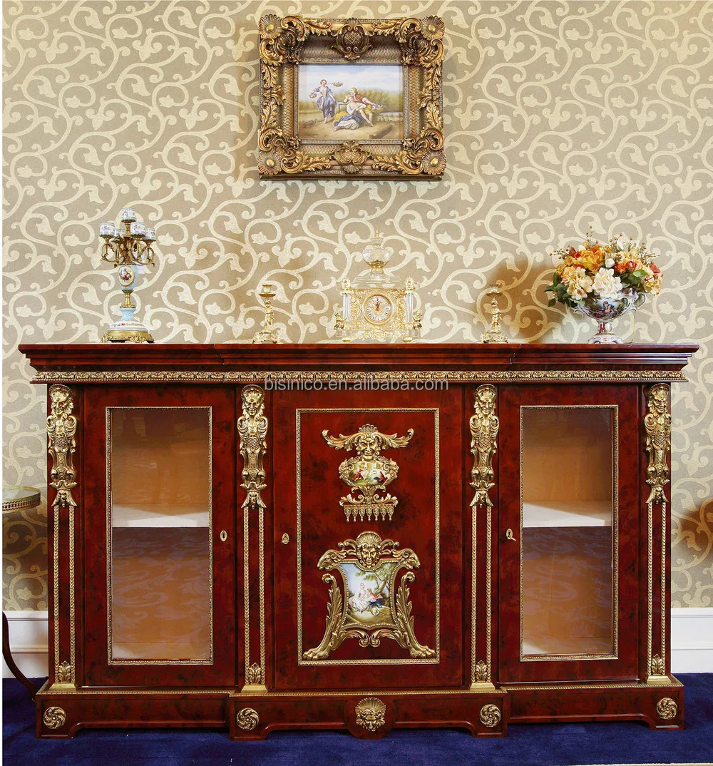 Franse louis xv stijl woonkamer houten kast/reproductie antieke ... Bruine keuken en huishoudelijke