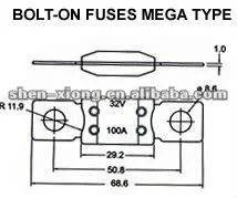 Mega Fuse Car Pvc Low Car Fuses Glow When Blown Rohs Car Slow Low ...