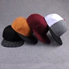 6 panel bulk plain flat brim cap custom blank snapback cap wholesale