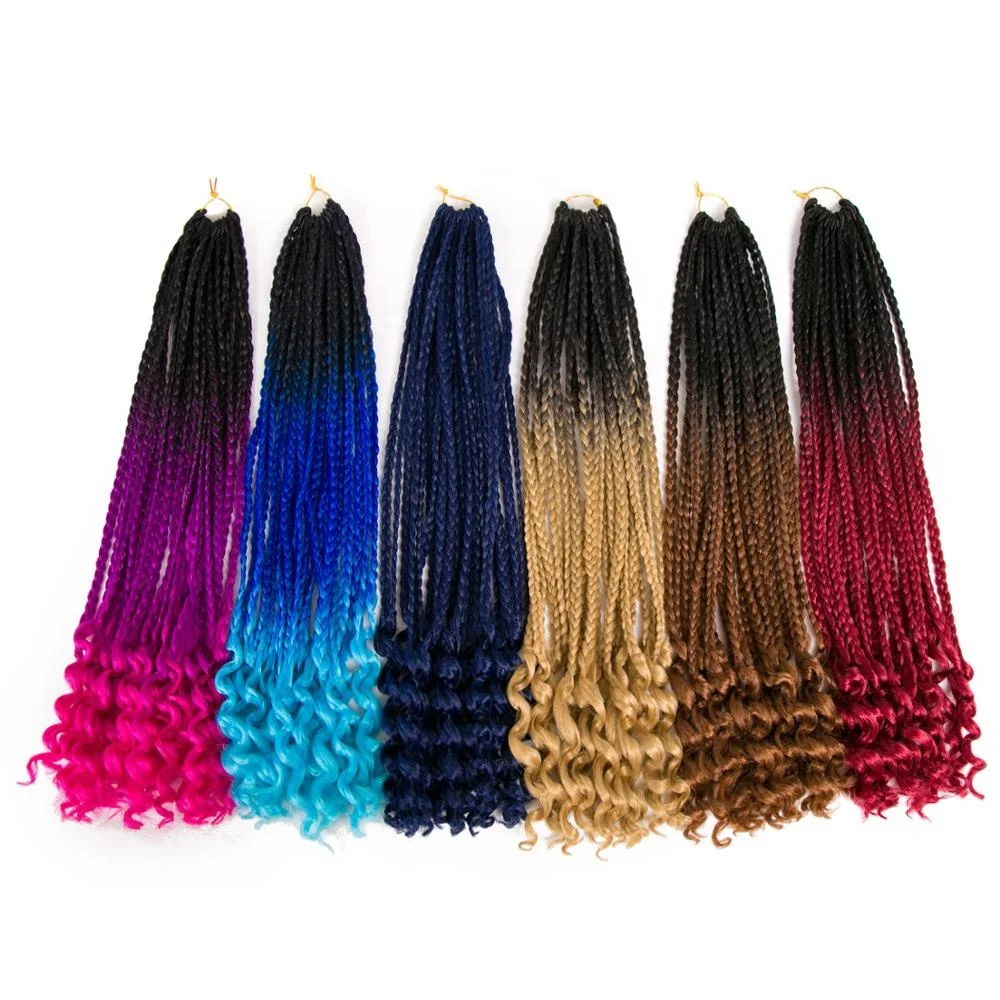 Synthetic Hair Senegalese Twist Crochet Braids Hair 1Pcs/Lot 100g/Pc 60CM 22Root  Ombre Braiding Hair Extensions