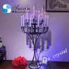 wholesale metal glass tube wedding table decoration black candelabra