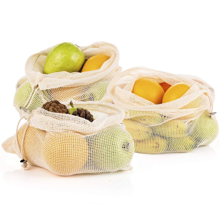 Reusable Cotton Mesh Produce Bags Eco Friendly Buy Reusable Produce