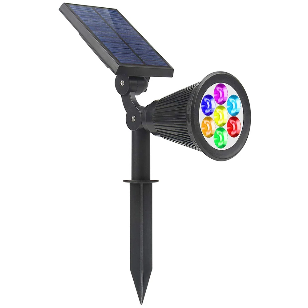 Hot sale Solar Landscape Lights Color Spot Lights 7 LED Solar Spotlights Outdoor for Garden Landscape Spotlights Light Sensor