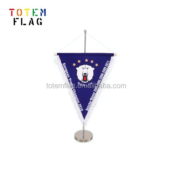 Wooden Flag Pole And Stand Table Flag