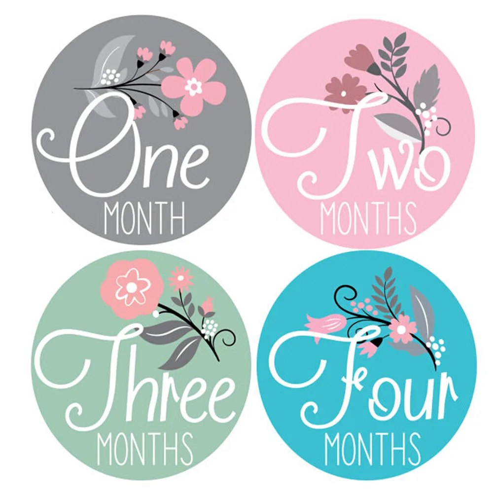 baby month stickers girl