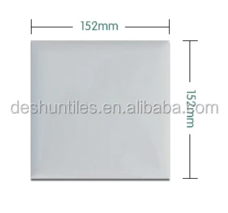 75x152mm De La Pared De Cocina Blanco Decorativa De Cerámica De Pared