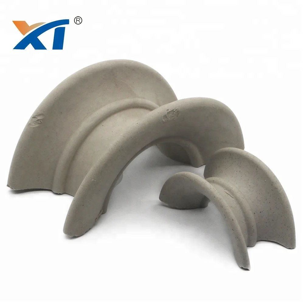 Xintao Alumina Ceramic Material Tower Packing Ceramic saddle ring intalox saddles