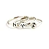 Minimalist Fashion Custom 316L Stainless Steel Astrology Zodiac Symbol Ring, Birthday Gift Zodiac Ring