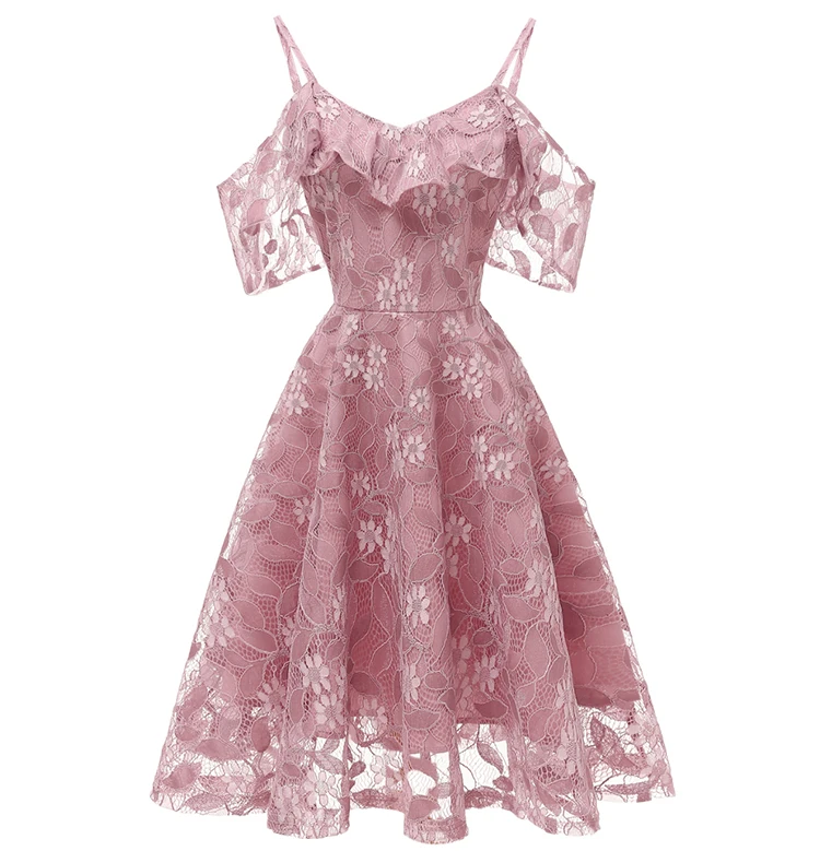 bright pink lace dress