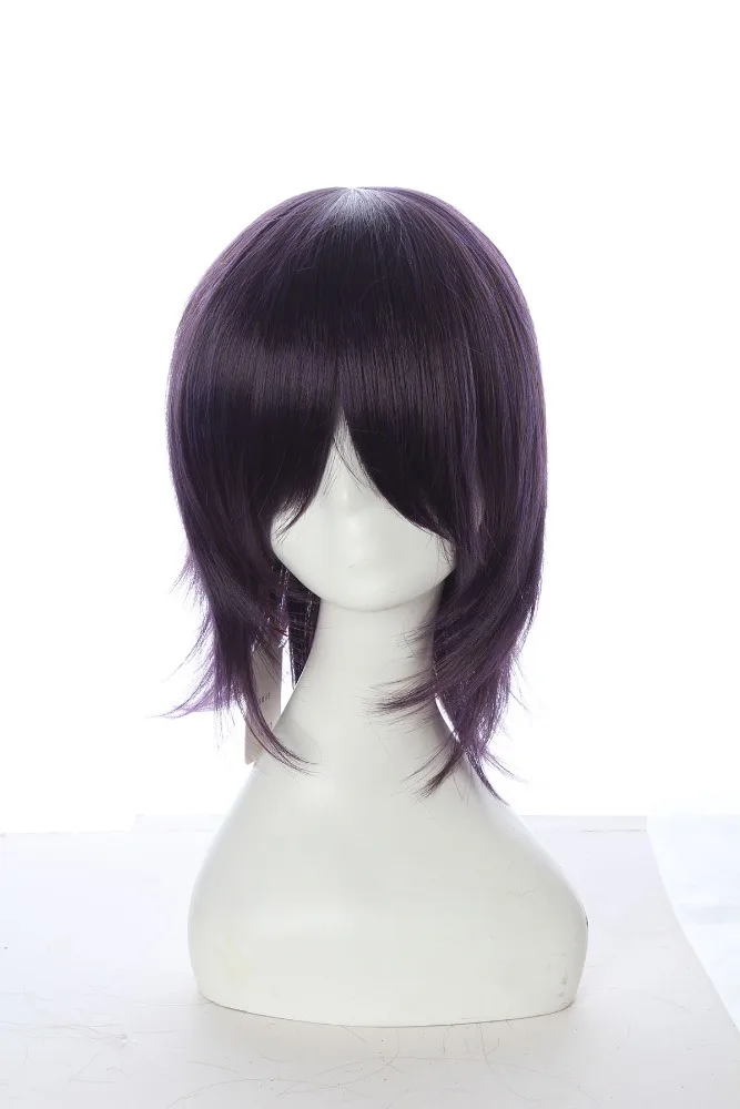 short dark purple cosplay wig