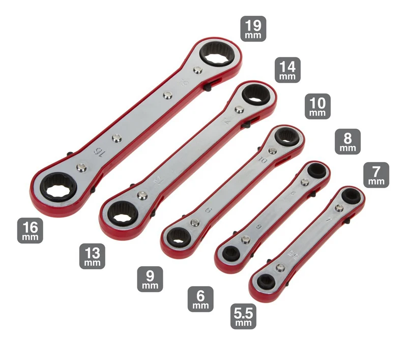 Metric,5piece Super Ratchet Wrench Ratchet Wrench Set Ratchet Wrench