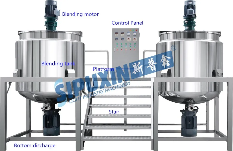 Liquid Washing Homogenizing Mixer blending tank