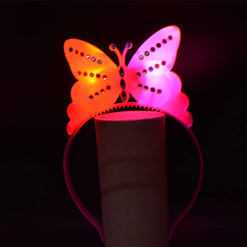 Women Girl Light Blinking LED Butterfly Headband font b Fancy b font font b Dress b