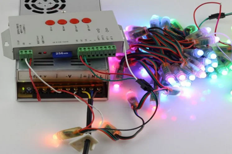 8mm 12mm Addressable Matrix Bullet Pixel Ws2811 Rgb Led String Point ...