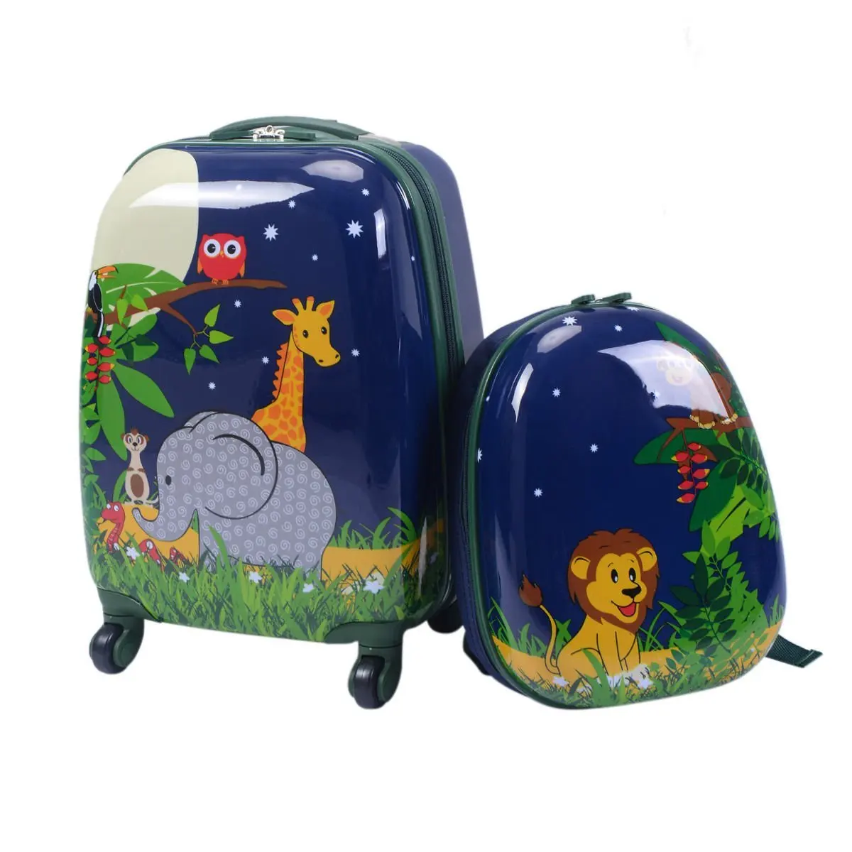 Set of 2 Pcs Kids School Luggage Penguin Shaped Suitcase /& Backpack With Ebook
