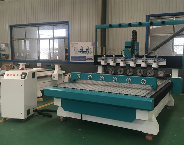 Multi Spindles Wood Carving Rotary Machine Cnc For Cylindrical