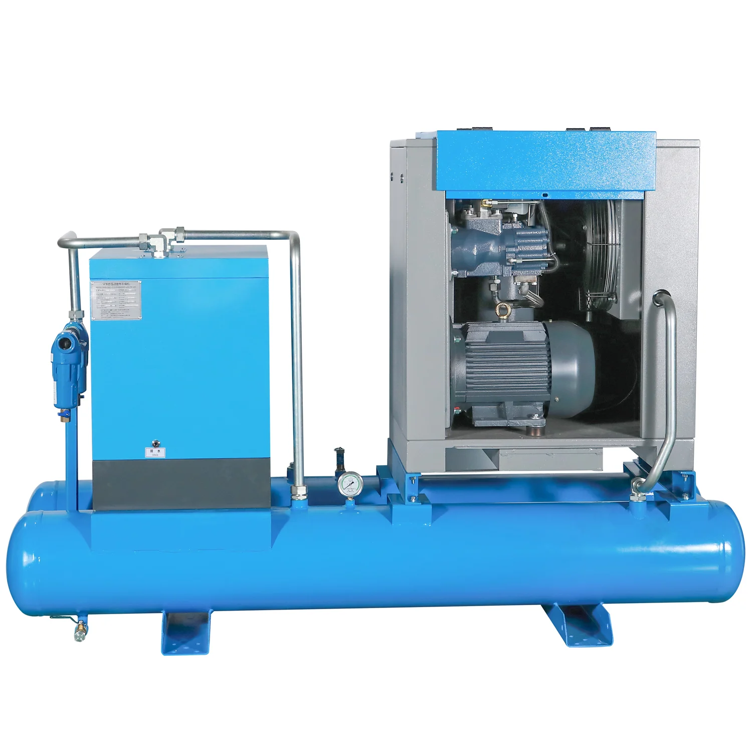 18kw 25hp Integrated Screw Air Compressor Machine With Air Dryer And