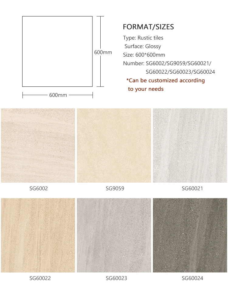 Restaurant New Design 600x600 Cream Color Glazed Porcelain Tiles Non