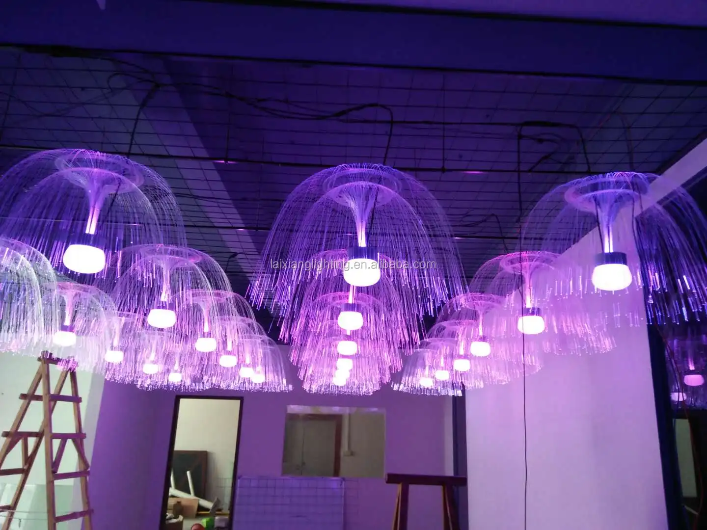 multicolor change diameter 60cm jellyfish like led chandelier