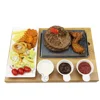 New Product Ideas 2019 Kitchen Accessories Set Cookware Steak Stone Amazon Hot Seller Lava Stone Cooking Grill Pot Pans Cookware
