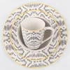 New bone china dinnerware with in-glaze raised decal for home