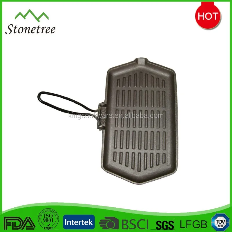 Wooden Handle Foldable Cast Iron Grill Pan Buy Cast Iron Grill Pan,Wooden Handle Cast Iron