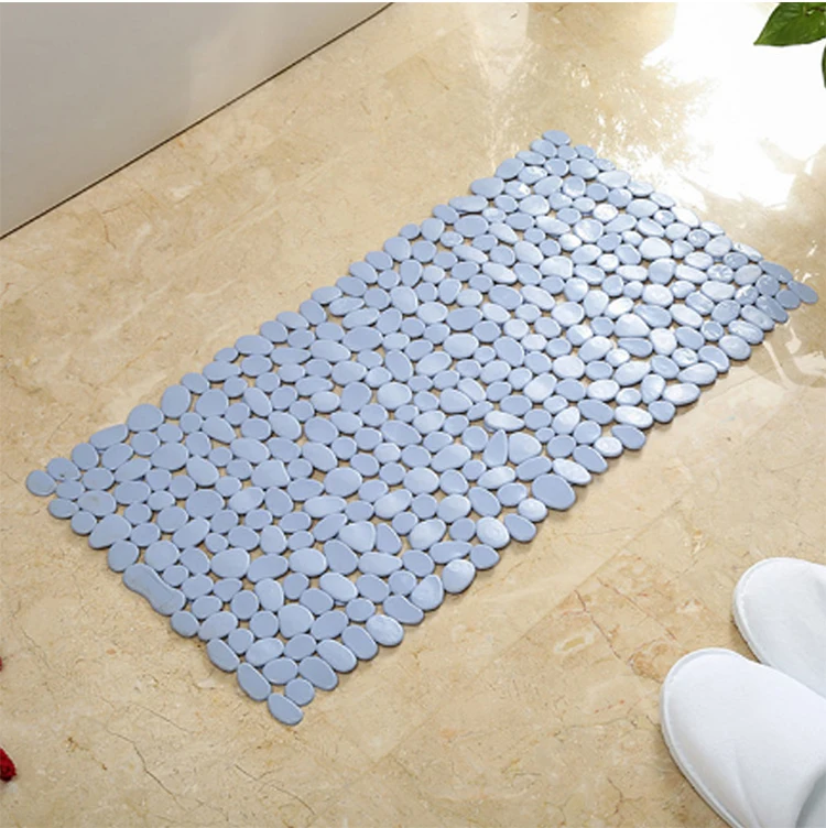 Pvc Non Slip Bath Mat Mildew Resistant Pebbles Shower Mat With Non Slip
