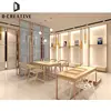 Good quality garment store furniture fixtures display table and metal hanging clothes display racks for shop