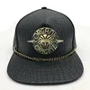 2019 mens hat cap Pu Leather 5 panel fitted snapback hats wholesale fabric plain