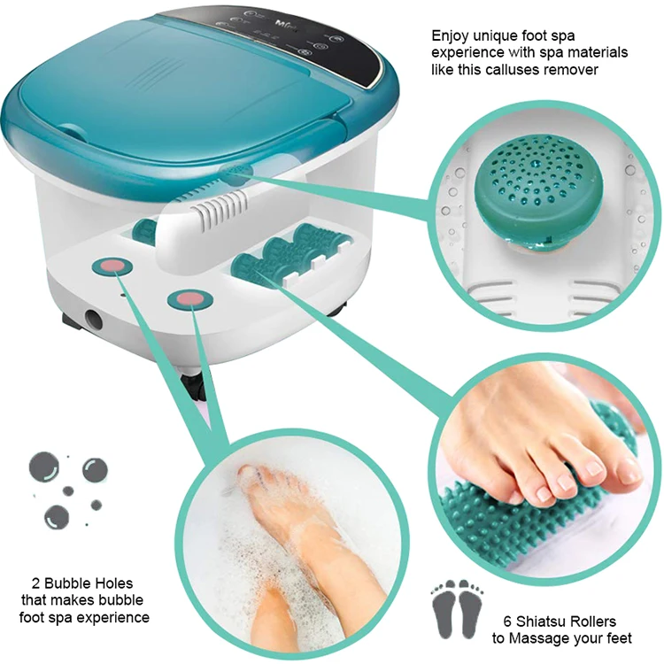 Wholesale Electronic Portable Heated Shiatsu Vibrating Foot Spa