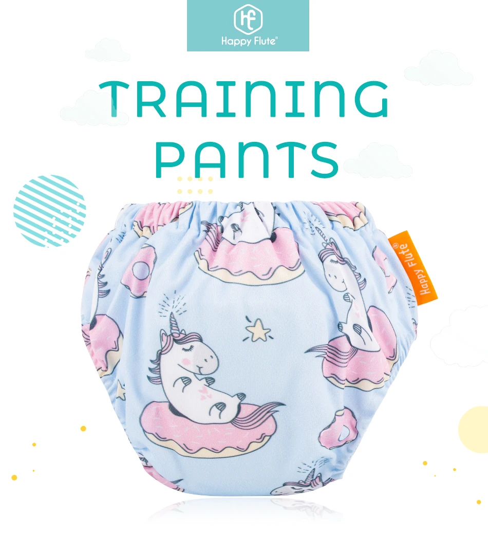 Happyflute Reusable Baby Training Pants Waterproof Potty Cotton