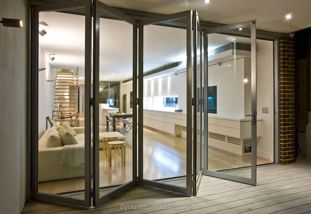 High Quality Well Aluminium Frameless Glass Folding Door Buy