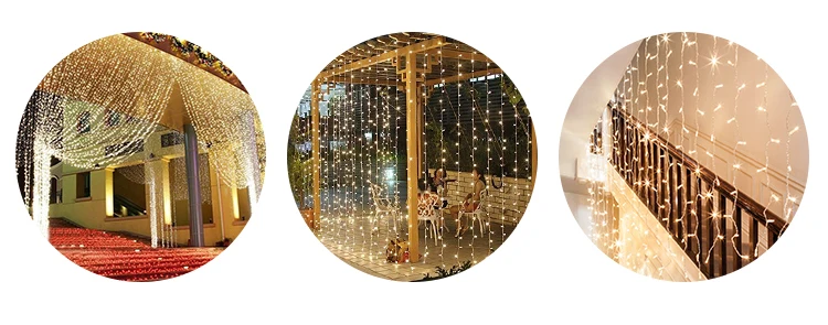 holiday decoration rubber cable led curtain light