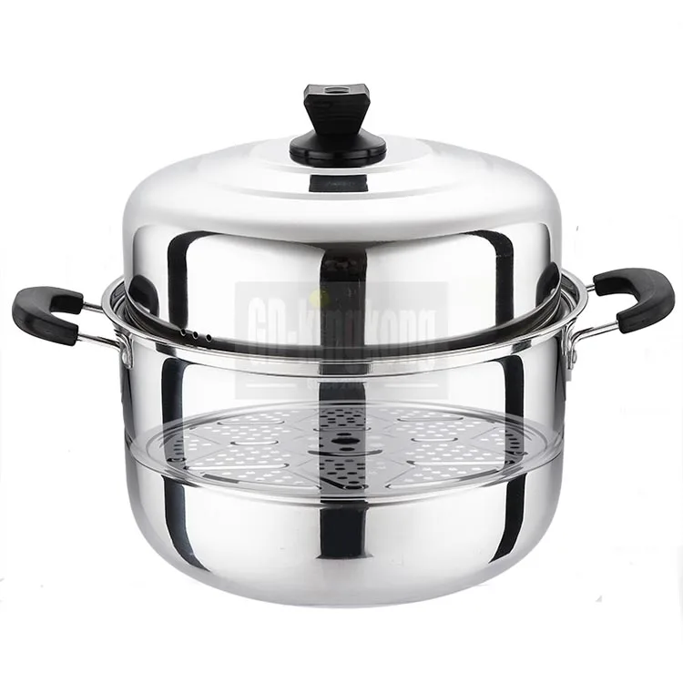22cm 201 en acier inoxydable Steamer//marmite /à soupe 1 couche avec des m/énages /à vapeur 20cm 24cm 26cm /épaissie Adapt/é for Cuisini/ère gaz//Cuisini/ère /à induction Convient for 1-5 personnes